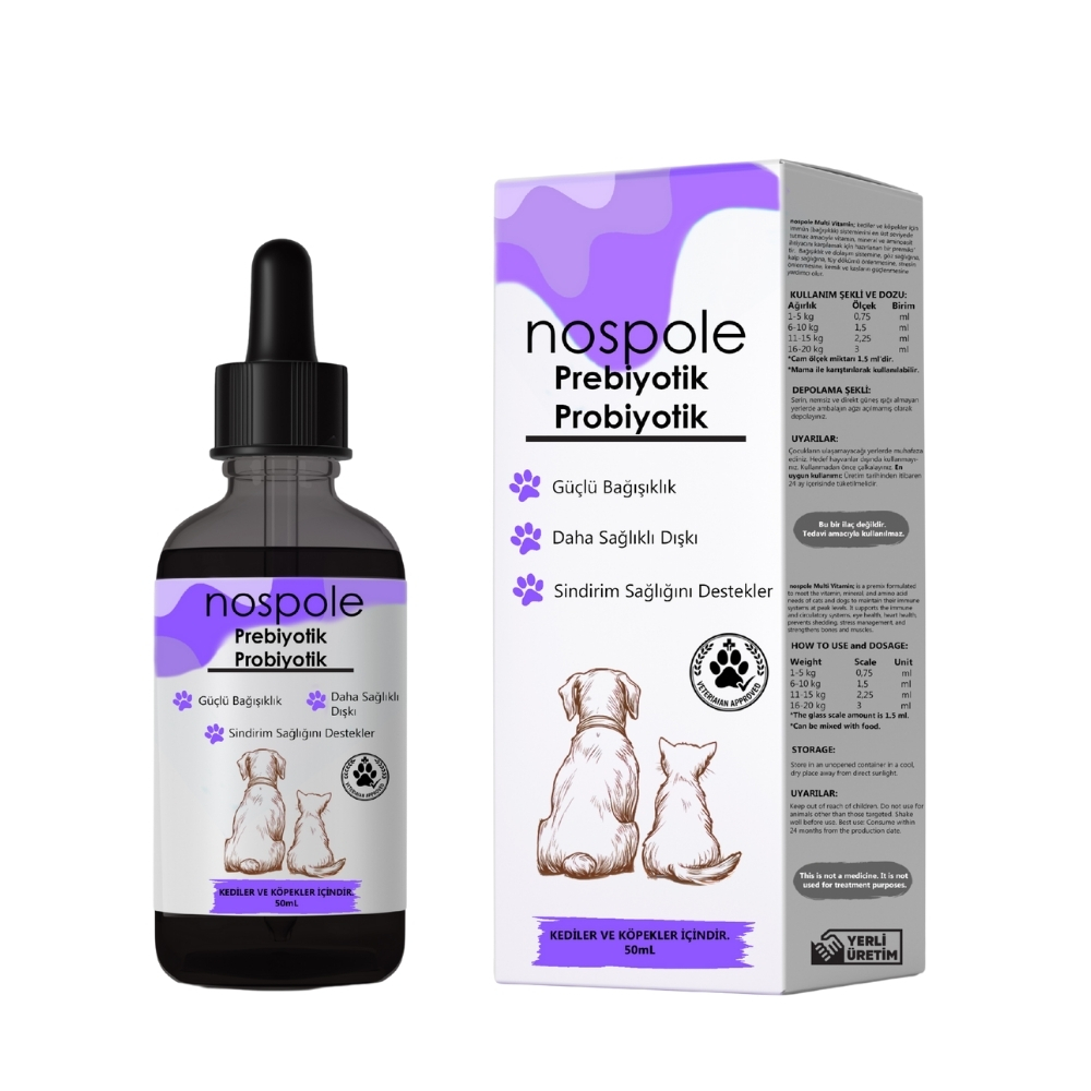 nospole Prebiyotik & Probiyotik Kedi ve Köpekler İçin Güçlü Bağışıklık Desteği